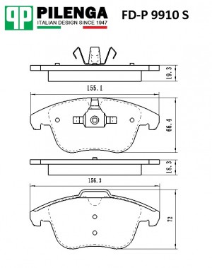 Колодки тормозные диск.передние MONDEO IV, GALAXY, VOLVO FD-P9910S FDP9910S PILENGA
