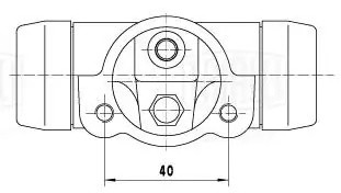 Цилиндр тормозной задний левый/правый d=25.4 мм CF 2502 TRIALLI