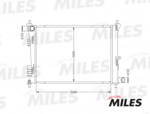 Радиатор (паяный) HYUNDAI SOLARIS 10-/KIA RIO IV 10- 1.4/1.6 MT ACRB022 ACRB022 MILES