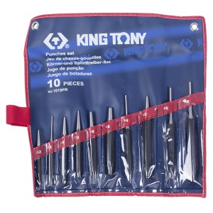 набор выколоток, бородков, кернеров! 10пр.\ 1010PR KING TONY