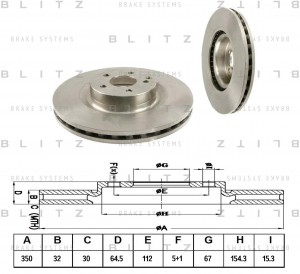 Диск тормозной передний вентилируемый MERCEDES W211/C216 05- BS0269 BS0269 BLITZ
