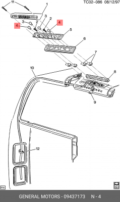 9437173 GENERAL MOTORS ЛАМПА НАКАЛИВАНИЯ 3 ВТ/BULB 9437173 GENERAL MOTORS