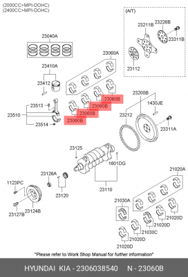 ВКЛАДЫШИ ШАТУННЫЕ 2306038540 MOBIS