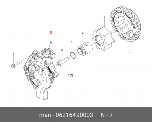 Герметичная заглушка 6X5,0-C15PB/9SMNPB2 06216490003 MAN