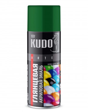 Эмаль акриловая "KUDO" зеленая высокоглянцевая (520 мл) (аэрозоль) (RAL 6029) KUA6029 KUDO