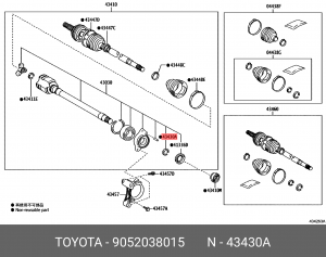 Кольцо стопорное 90520-38015 90520-38015 TOYOTA