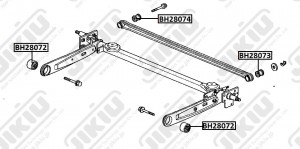 Сайлентблок задн подвески HONDA HR-V 98-05, LOGO 96-01, CITY 88-94, CAPA 98-02 B BH28074 JIKIU