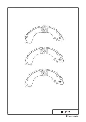 K1267-01 [44060ED026] !колодки барабанные\ Nissan Tiida All 07> K1267 MK KASHIYAMA
