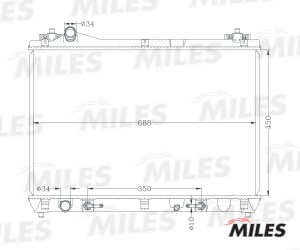 Радиатор (паяный) SUZUKI GRAND VITARA 2.0/2.4 A/T 05- ACRB151 ACRB151 MILES