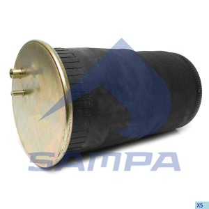 Пневморессора MAN TGL (без стакана) (1шп. M12, 1штуц. M16 смещ., низ отв. d=130. SP554885 SAMPA