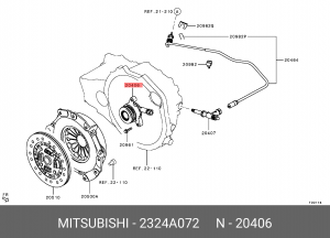 Подшипник выжимной сцепления 2324A072 MITSUBISHI