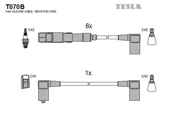 к-кт проводов!\ MB W124/W201/W126 2.6/3.0i 85-97 T070B TESLA