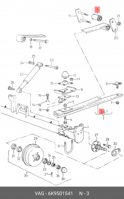 сайлентблок рессоры !\ Seat Inca 96-03, VW Caddy 96-15 6K9 501 541 VAG