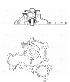 Насос водяной для а/м Toyota Land Cruiser 200 (07-) 4.6 V8 [1UR-FE]  LWP1946 LWP 1946 LUZAR