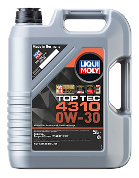Масло моторное полусинтетическое Top Tec 4310 0W-30 C2 5л 2362 2362 LIQUI MOLY