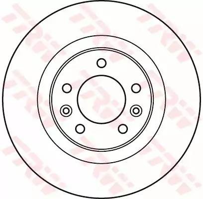 Диск тормозной PEUGEOT Expert (07-) CITROEN Jumpy задний (1шт.) TRW DF4945 TRW