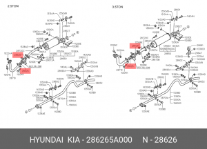 Прокладка HYUNDAI HD65,72,78,County горного тормоза OE 286265A000 HYUNDAI KIA