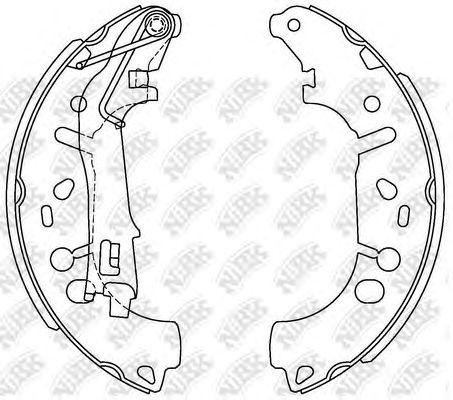 Колодки тормозные OPEL Corsa D (06-) FIAT Grande Punto (05-) задние барабанные ( FN0624 NIBK