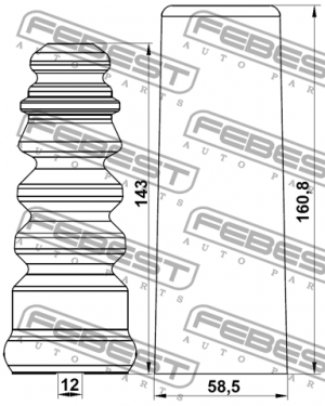 Пыльник заднего амортизатора с отбойником комплект SKODA OCTAVIA 1U 1997-2011 SK SKSHB-ROOMR-KIT FEBEST