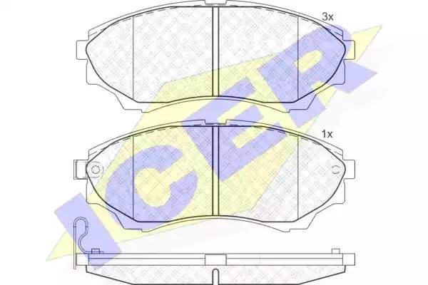 181822 колодки дисковые передние !\ Ford Ranger 2.5TDi 02>, Mazda Serie B 2.5D/T 181822 ICER