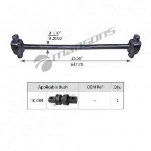 тяга реактивная !поперечная L=648\INTERN 580030 MANSONS