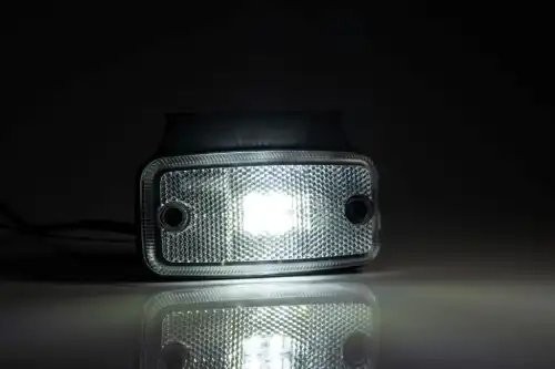 фонарь габаритный! белого цвета, LED 110х54, с кронштейном, проводом 0.5м\ Unive FT019BKLED FRISTOM