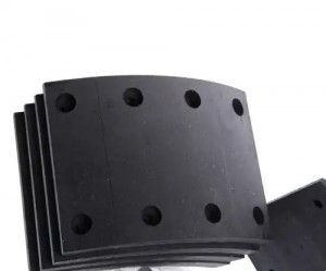 Накладка тормозной колодки КАМАЗ-53215,65115 (13-) сверленая расточен.компл.8шт. 350-33-012 MEGA POWER