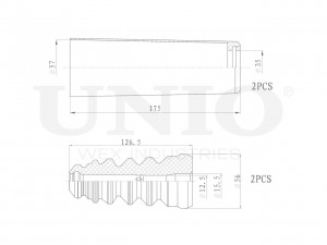 Комплект пыльник и отбойник (2 шт.) DUC-50001 UNIO