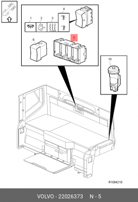 22026373 Панель кнопок FH(4)/FM(4) VOLVO 22026373 VOLVO