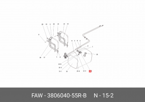 Датчик уровня топлива FAW J6,3250 OE 380604055RB FAW