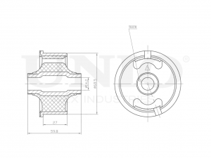 С/блок задний переднего нижнего рычага RMP-20441 UNIO