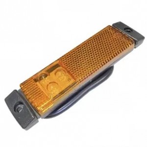 фонарь габаритный !желтый прямоугольный светодиодный 130x32 с Г-кронштейном\Univ M720306 MARS