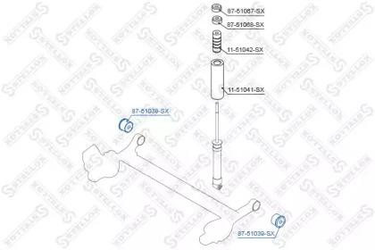 сайлентблок зад. балки!\ Hyundai Getz 02> 87-51039-SX STELLOX