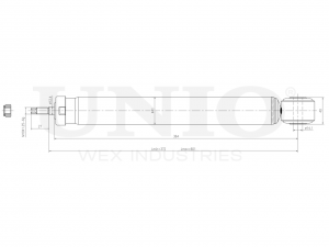 Амортизатор газовый задней подвески SAB-10721 UNIO