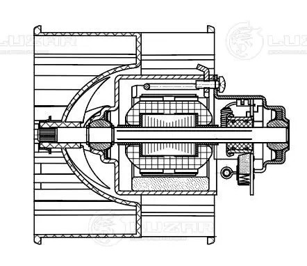 Мотор отопителя ГАЗ-2217,2705,3110,3221 в сборе с ротором LUZAR LFH 0301 LUZAR
