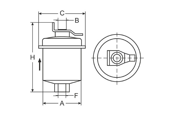 Фильтр топливный ST346 SCT