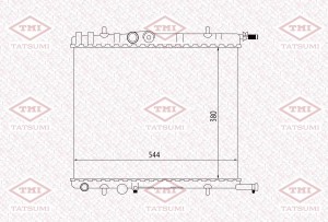 Радиатор охлаждения CITROEN Berlingo/C4/Xsara/Picasso 96-PEUGEOT 206/307/Partner TGA1026 TATSUMI