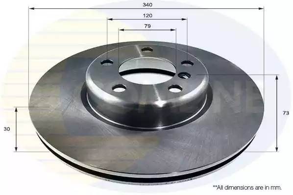 ДИСК ТОРМ BMW Series 1 10-, Series 2 13-, Series 3 11-, Series 4 13- (С ПОКРЫТИЕ ADC1785V COMLINE