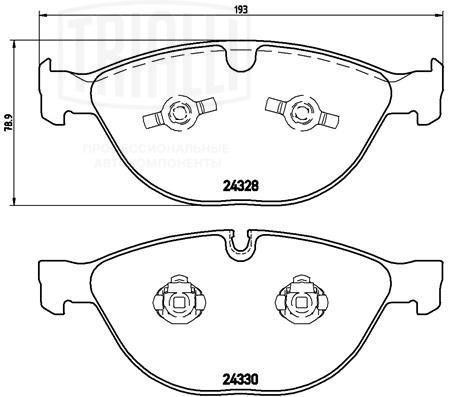 Колодки торм. для а,м BMW M5 E60 03-,M6 E63 03- диск. перед. PF 4241 PF4241 TRIALLI
