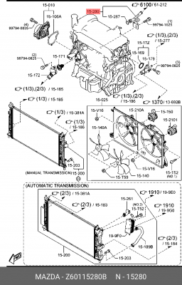 MAZDA MAZDA 3 (BK) (2002-2009) Z60115280B MAZDA