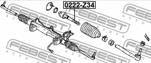 тяга рулевая!\ Nissan 370 Z 3.7i 08-12 0222-Z34 FEBEST