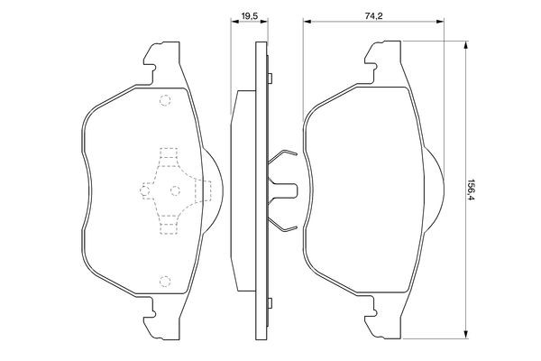 AUDI A4 B5 / PASSAT B5/B6 156.3x74x20ММ 0 986 424 481 BOSCH