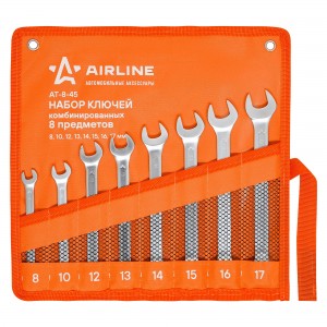 Набор ключей комбинированных PRO 8пр. (8-17мм) сумка (AT-8-45) AT845 AIRLINE