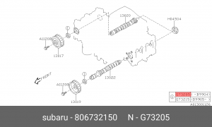 Сальник распредвала SUBARU 80673-2150 806732150 SUBARU