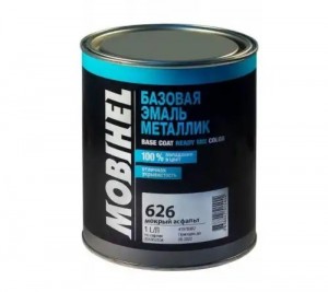 Краска 626 мокрый асфальт металлик 1л Helios MOBIHEL 41982202 MOBIHEL