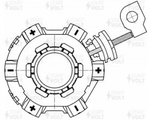 Узел щеточный стартера для а/м Ford Transit (11-) 2.2TDCi (VBS 1009) VBS 1009 START VOLT