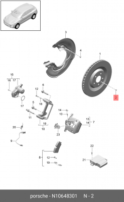 Болт VW AUDI SEAT SKODA диска тормозного OE N 106 483 01 VAG