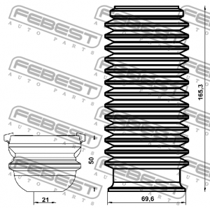 Комплект пылезащитный передний VOLVO S60/S80 VLSHB-S60F-KIT VLSHB-S60F-KIT FEBEST
