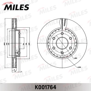 Диск тормозной передний D358мм. NISSAN PATROL Y62 10- K001764 K001764 MILES