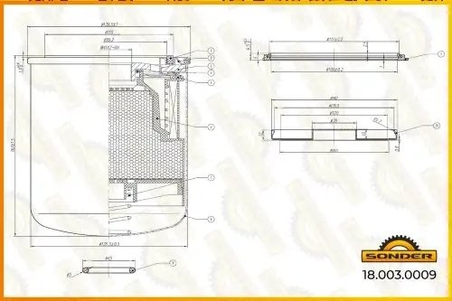 Фильтр осушителя Premium, M41x2. Wabco 4329012512 (Безусловная двухлетняя гарант 180030009 SONDER